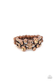 Bubbly Effervescence - Copper Ring - Paparazzi Accessories Ring Bedazzle Me Pretty Mobile Fashion Boutique