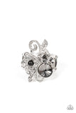 Bucketful of Bouquets - Black Ring - Paparazzi Accessories Ring Bedazzle Me Pretty Mobile Fashion Boutique