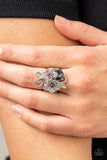 Bucketful of Bouquets - Purple Ring - Paparazzi Accessories Ring Bedazzle Me Pretty Mobile Fashion Boutique