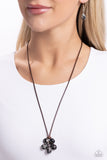 Budding Badlands - Black Necklace - Paparazzi Accessories Necklace Bedazzle Me Pretty Mobile Fashion Boutique