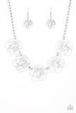 Budding Beauty - Silver Necklace - Paparazzi Accessories Necklace Bedazzle Me Pretty Mobile Fashion Boutique