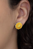 Budding Out - Orange Post Earrings - Paparazzi Accessories Post Earrings Bedazzle Me Pretty Mobile Fashion Boutique