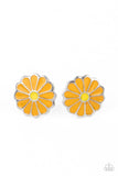 Budding Out - Orange Post Earrings - Paparazzi Accessories Post Earrings Bedazzle Me Pretty Mobile Fashion Boutique