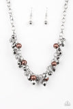 Building My Brand - Silver Necklace - Paparazzi Accessories Necklace Bedazzle Me Pretty Mobile Fashion Boutique