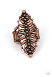 Bump, Set, Spike! - Copper Ring - Paparazzi Accessories Ring Bedazzle Me Pretty Mobile Fashion Boutique