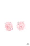 Bunches of Bubbly - Pink Post Earrings - Paparazzi Accessories Post Earrings Bedazzle Me Pretty Mobile Fashion Boutique