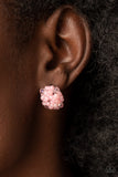 Bunches of Bubbly - Pink Post Earrings - Paparazzi Accessories Post Earrings Bedazzle Me Pretty Mobile Fashion Boutique