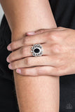Burn Bright - Black Ring - Paparazzi Accessories Ring Bedazzle Me Pretty Mobile Fashion Boutique