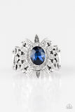 Burn Bright - Blue Ring - Paparazzi Accessories Ring Bedazzle Me Pretty Mobile Fashion Boutique