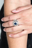 Burn Bright - Blue Ring - Paparazzi Accessories Ring Bedazzle Me Pretty Mobile Fashion Boutique