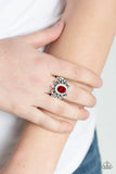 Burn Bright - Red Ring - Paparazzi Accessories Ring Bedazzle Me Pretty Mobile Fashion Boutique