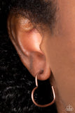 Burnished Beau - Copper Earrings - Paparazzi Accessories Earrings Bedazzle Me Pretty Mobile Fashion Boutique