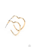 Burnished Beau - Gold Earrings - Paparazzi Accessories Earrings Bedazzle Me Pretty Mobile Fashion Boutique
