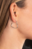 Burnished Beau - Silver Earrings - Paparazzi Accessories Earrings Bedazzle Me Pretty Mobile Fashion Boutique