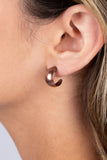 Burnished Beauty - Copper Earrings - Paparazzi Accessories Earrings Bedazzle Me Pretty Mobile Fashion Boutique