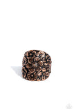 Burnished Bouquet - Copper Ring - Paparazzi Accessories Ring Bedazzle Me Pretty Mobile Fashion Boutique