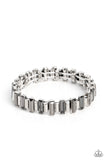 BURSTING the Midnight Oil - Silver Bracelet - Paparazzi Accessories Bracelet Bedazzle Me Pretty Mobile Fashion Boutique