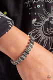 BURSTING the Midnight Oil - Silver Bracelet - Paparazzi Accessories Bracelet Bedazzle Me Pretty Mobile Fashion Boutique