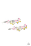 Bushels of Butterflies - Pink Hair Clip - Paparazzi Accessories Hair Clip Bedazzle Me Pretty Mobile Fashion Boutique