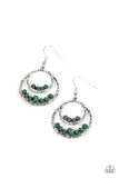 Bustling Beads - Green Earrings - Paparazzi Accessories Earrings Bedazzle Me Pretty Mobile Fashion Boutique