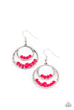 Bustling Beads - Pink Earrings - Paparazzi Accessories Earrings Bedazzle Me Pretty Mobile Fashion Boutique