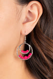 Bustling Beads - Pink Earrings - Paparazzi Accessories Earrings Bedazzle Me Pretty Mobile Fashion Boutique