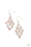 Bustling Blooms - Orange Earrings - Paparazzi Accessories Earrings Bedazzle Me Pretty Mobile Fashion Boutique