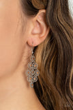 Bustling Blooms - Orange Earrings - Paparazzi Accessories Earrings Bedazzle Me Pretty Mobile Fashion Boutique