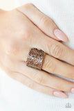 Butterfly Bayou - Copper Ring - Paparazzi Accessories Ring Bedazzle Me Pretty Mobile Fashion Boutique4/22