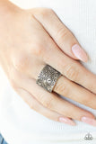 Butterfly Bayou - Silver Ring - Paparazzi Accessories Ring Bedazzle Me Pretty Mobile Fashion Boutique