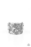 Butterfly Bayou - Silver Ring - Paparazzi Accessories Ring Bedazzle Me Pretty Mobile Fashion Boutique