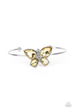 Butterfly Beatitude - Yellow Bracelet - Paparazzi Accessories Bracelet Bedazzle Me Pretty Mobile Fashion Boutique