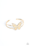 Butterfly Bella - Gold Bracelet - Paparazzi Accessories Bracelet FS-Bedazzle Me Pretty Mobile Fashion Boutique