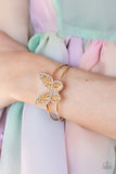 Butterfly Bella - Gold Bracelet - Paparazzi Accessories Bracelet FS-Bedazzle Me Pretty Mobile Fashion Boutique