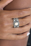 Butterfly Belle - White Ring - Paparazzi Accessories Ring Bedazzle Me Pretty Mobile Fashion Boutique4/22