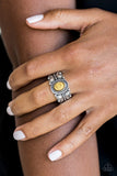 Butterfly Belle - Yellow Ring - Paparazzi Accessories Ring Bedazzle Me Pretty Mobile Fashion Boutique
