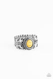 Butterfly Belle - Yellow Ring - Paparazzi Accessories Ring Bedazzle Me Pretty Mobile Fashion Boutique