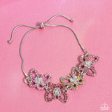 Butterfly Belonging - Pink Bracelet - Paparazzi Accessories Bracelet Bedazzle Me Pretty Mobile Fashion Boutique