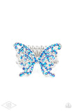 Butterfly Orchard - Blue Ring - Paparazzi Accessories Ring Bedazzle Me Pretty Mobile Fashion Boutique