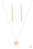 Butterfly Prairies - Copper Necklace - Paparazzi Accessories Necklace FS-Bedazzle Me Pretty Mobile Fashion Boutique