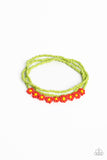 Buzzworthy Botanicals - Red Bracelet - Paparazzi Accessories Bracelet Bedazzle Me Pretty Mobile Fashion Boutique