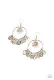 Cabana Charm - Silver Earrings - Paparazzi Accessories Earrings Bedazzle Me Pretty Mobile Fashion Boutique