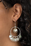 Cabana Charm - Silver Earrings - Paparazzi Accessories Earrings Bedazzle Me Pretty Mobile Fashion Boutique