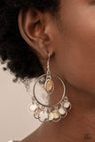 Cabana Charm - White Earrings - Paparazzi Accessories Earrings Bedazzle Me Pretty Mobile Fashion Boutique