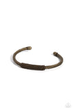 CABLE-Minded - Brass Mens Bracelet - Paparazzi Accessories Mens Bracelet Bedazzle Me Pretty Mobile Fashion Boutique