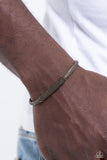 CABLE-Minded - Brass Mens Bracelet - Paparazzi Accessories Mens Bracelet Bedazzle Me Pretty Mobile Fashion Boutique