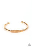 CABLE-Minded - Gold Mens Bracelet - Paparazzi Accessories Mens Bracelet Bedazzle Me Pretty Mobile Fashion Boutique