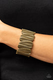 Cabo Canopy - Brass Bracelet - Paparazzi Accessories Bracelet Bedazzle Me Pretty Mobile Fashion Boutique