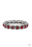 Cache Commodity - Red Bracelet - Paparazzi Accessories Bracelet Bedazzle Me Pretty Mobile Fashion Boutique