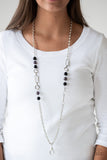 CACHE Me Out - Black Lanyard - Paparazzi Accessories Lanyard Bedazzle Me Pretty Mobile Fashion Boutique